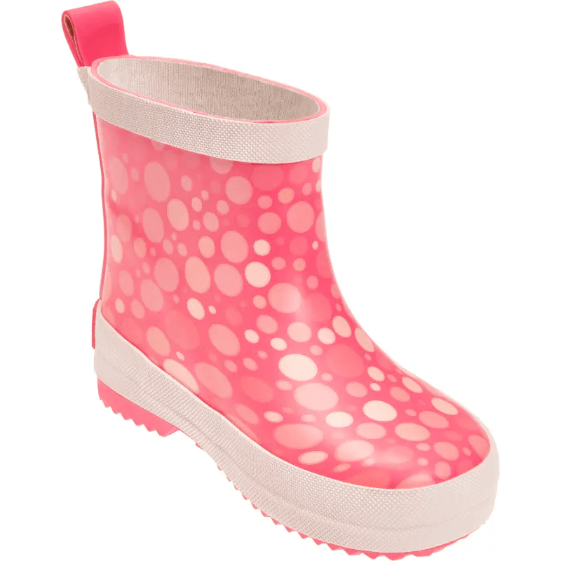 Playshoes halfhoge regenlaarzen Dots Coral