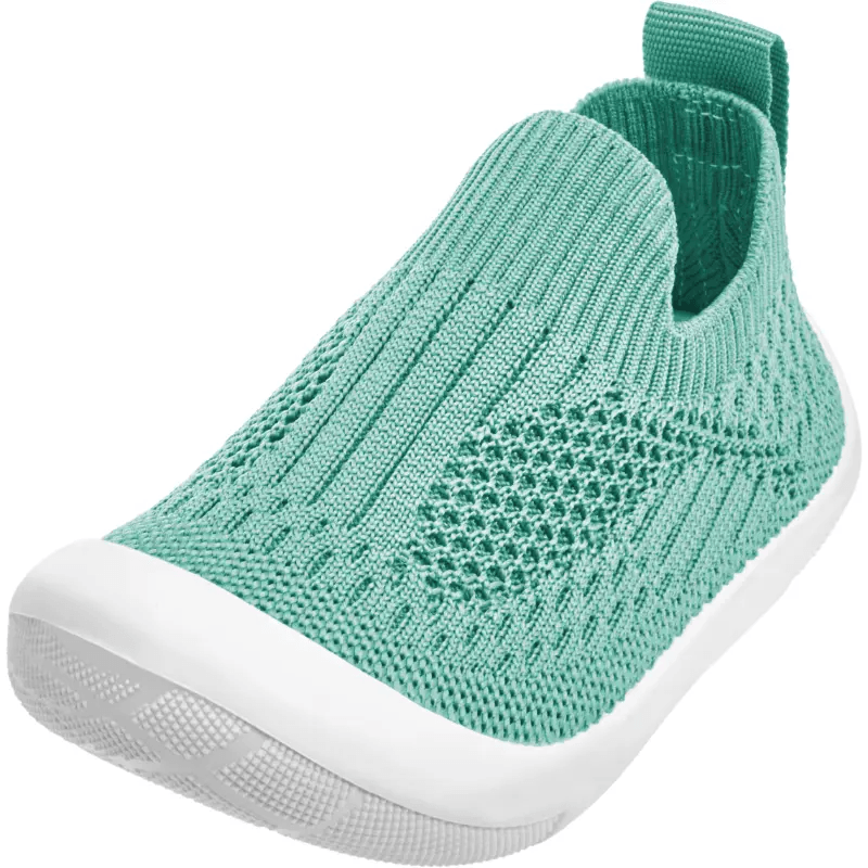 Playshoes pantoffels gebreid uni mintgroen