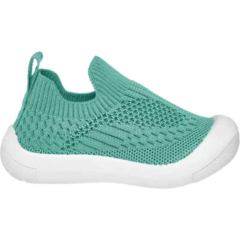 Playshoes pantoffels gebreid uni mintgroen