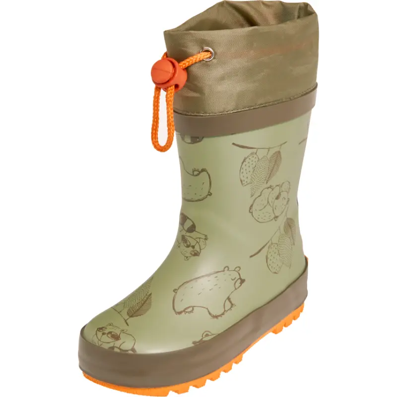 Playshoes regenlaarzen Raccoon Olive