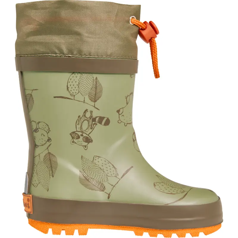 Playshoes regenlaarzen Raccoon Olive