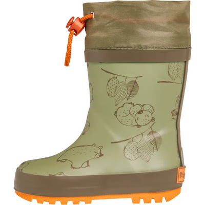 Playshoes regenlaarzen Raccoon Olive