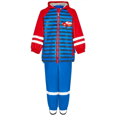 Playshoes regenpak 2-delig auto blauw