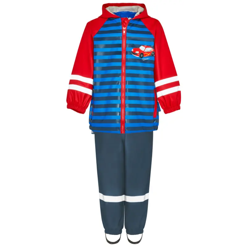 Playshoes regenpak 2-delig auto marine