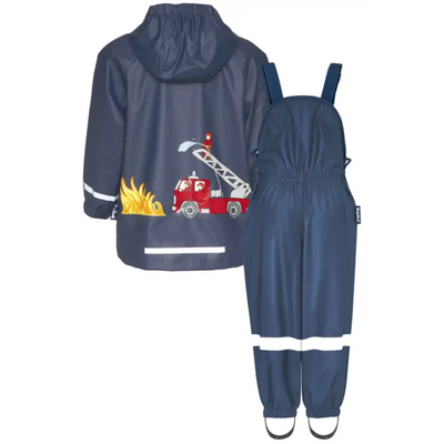 Playshoes regenpak 2-delig marine brandweer