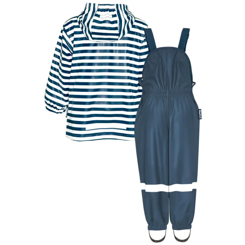 Playshoes regenpak 2-delig marine streep marine