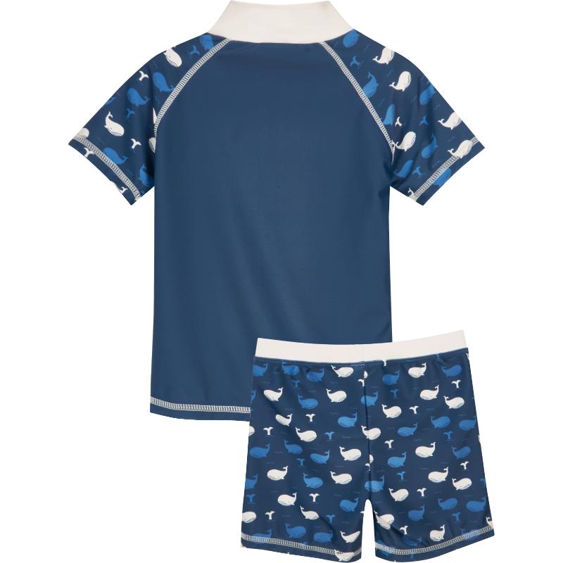 Playshoes tweedelige zwemsuit Whale Navy