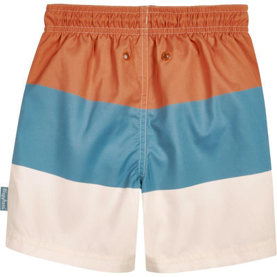 Playshoes zwemshort color block oker