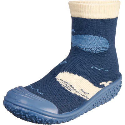 Playshoes zwemsokken whale navy