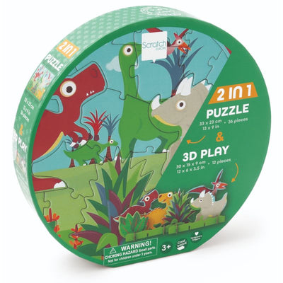 Scratch Puzzels 3D dino