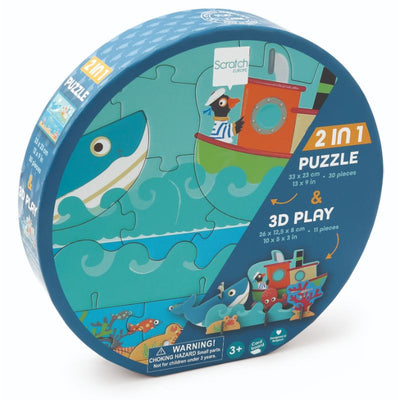 Scratch Puzzels 3D oceaan