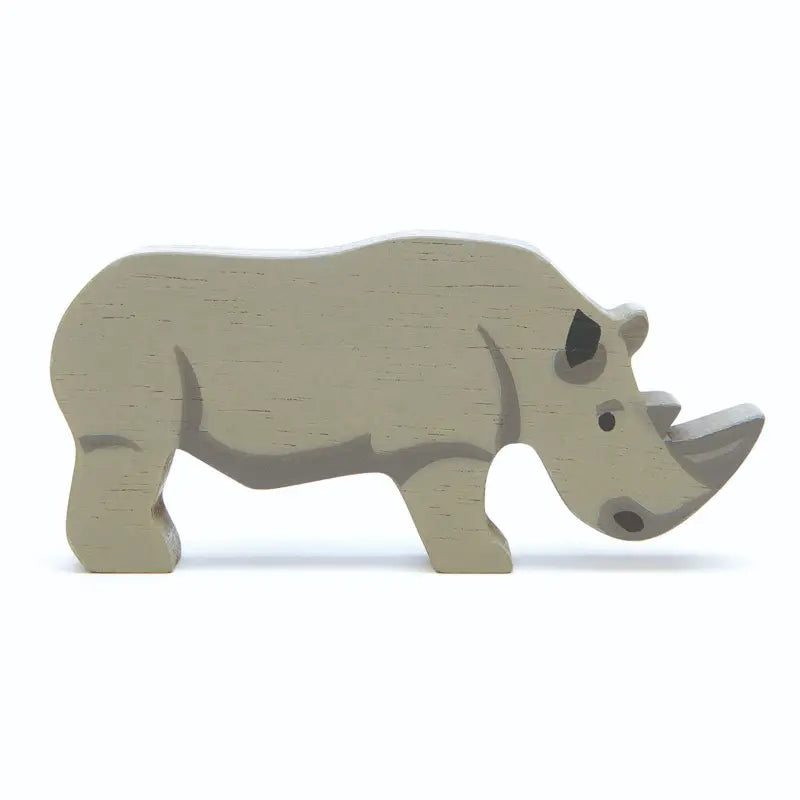 Tender Leaf houten diertje - Safaridier Neushoorn