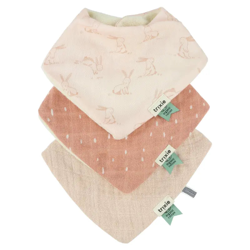 Trixie Baby bandana slab 3-pack Rosy Rabbit