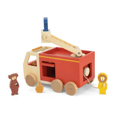 Trixie Baby houten brandweerwagen