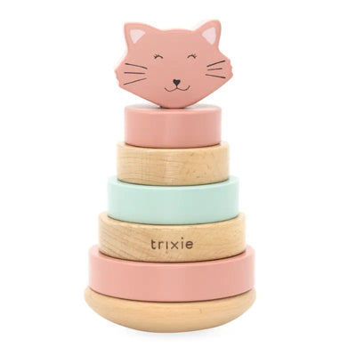 Trixie Baby houten stapeltoren - Mrs. Cat