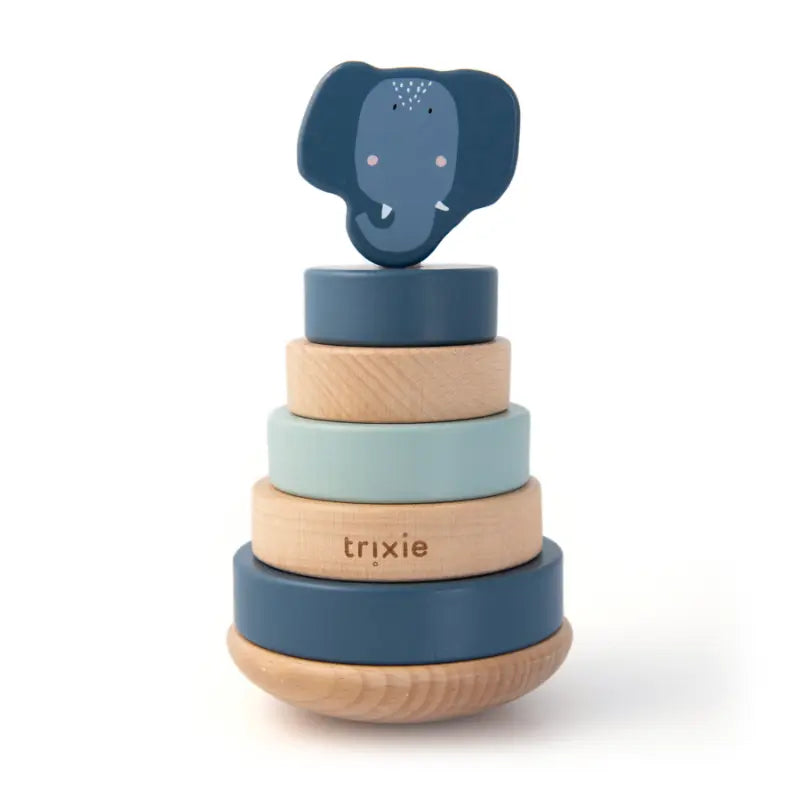 Trixie Baby houten stapeltoren - Mrs. Elephant