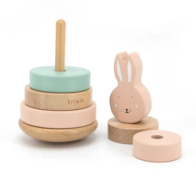 Trixie Baby houten stapeltoren - Mrs. Rabbit