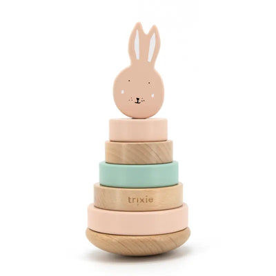 Trixie Baby houten stapeltoren - Mrs. Rabbit