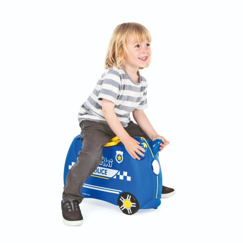 Trunki Ride On kinderkoffer Percy Politiewagen