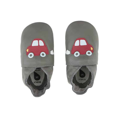 Bobux babyslofjes Grey Orange Racing Car