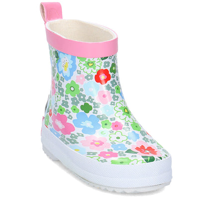 Playshoes halfhoge regenlaarzen Bloemen Wit