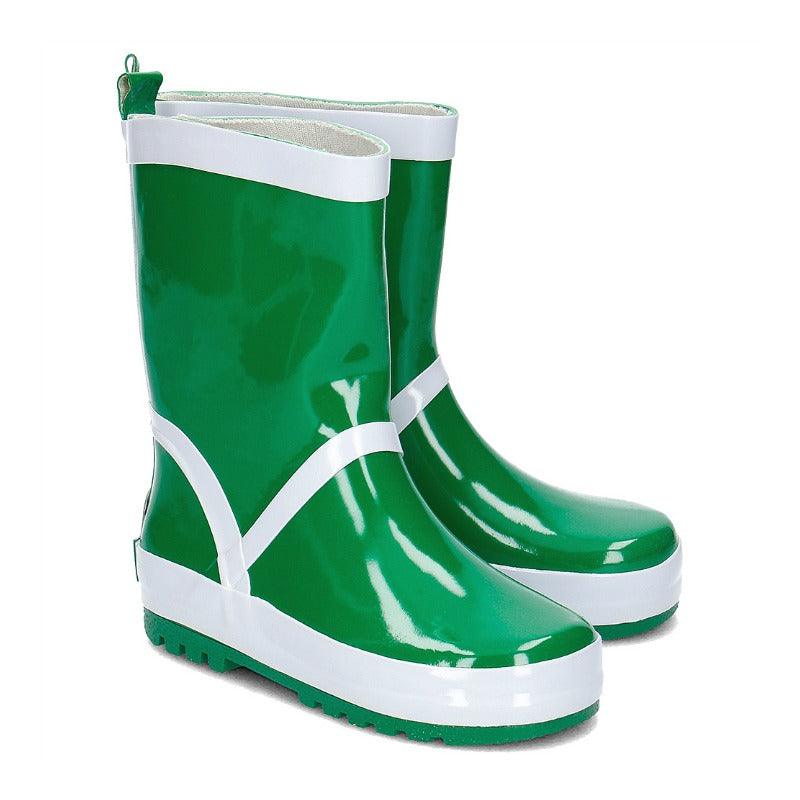 Playshoes regenlaarzen uni Groen Witte Streep