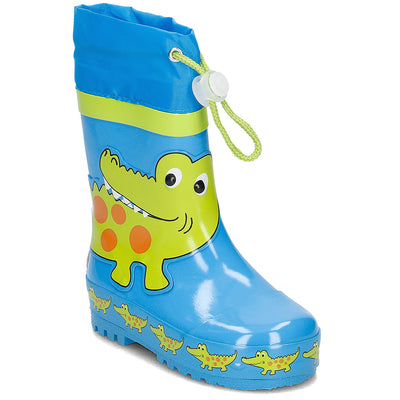 Playshoes regenlaarzen Blauw Krokodil