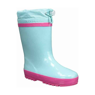 Playshoes regenlaarzen Streep Turquoise Roze