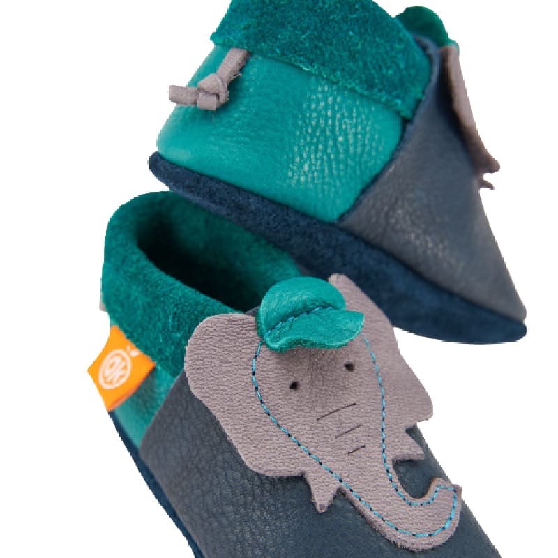 Orangenkinder babyslofjes Elephant blue