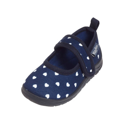 Playshoes pantoffels Hartjes Marineblauw