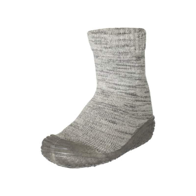 Playshoes soksloffen knitted grijs
