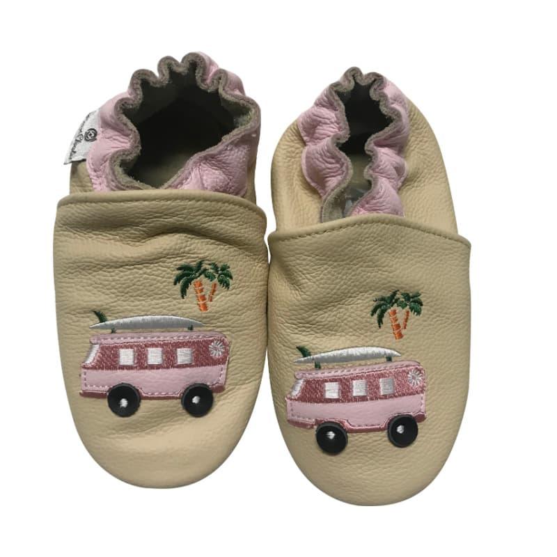 rose et chocolat baby shoes