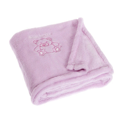 Playshoes fleece babydeken Beer Roze