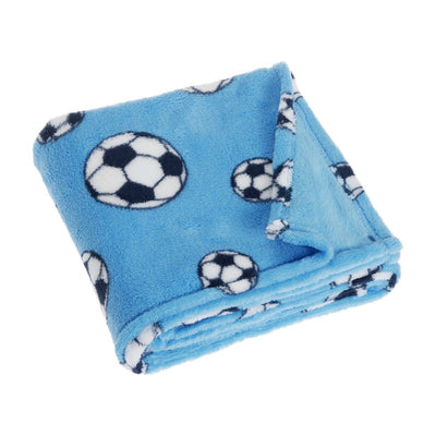 Playshoes fleece babydeken Voetbal Blauw