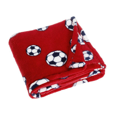 Playshoes fleece babydeken Voetbal Rood