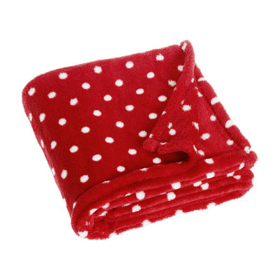 Playshoes fleece babydeken Stippen Rood