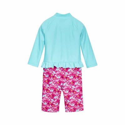 Playshoes zwempak lange mouw Flamingo Mint Roze