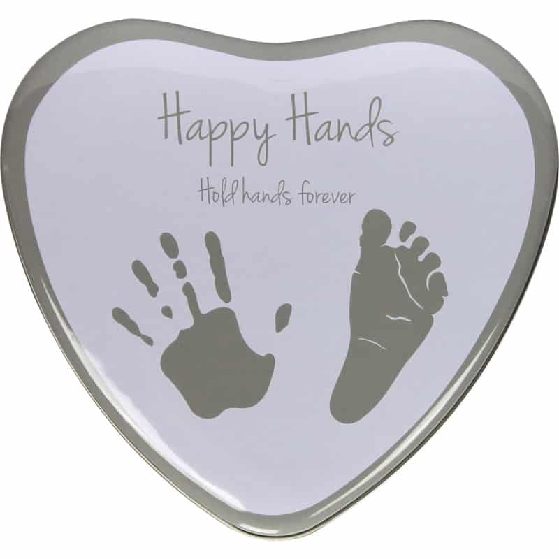 Happy Hands 2D Heart Shape Silver White