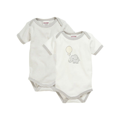 Playshoes Schnizler set 2 rompers korte mouw Olifantje Crème