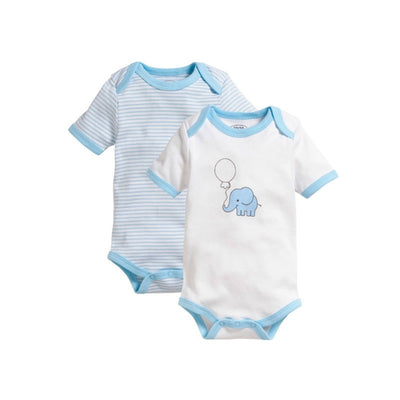 Playshoes Schnizler set 2 rompers korte mouw Olifantje Lichtblauw