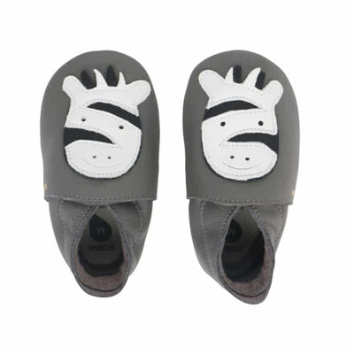 Bobux babyslofjes zebra grey