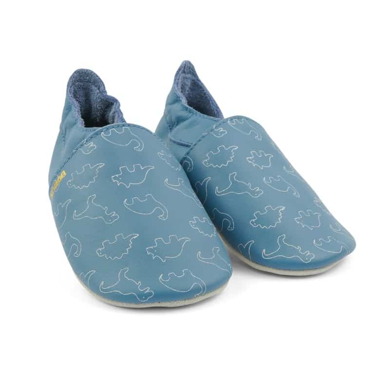 BobBobux babyslofjes dino blueux babyslofjes dino blue