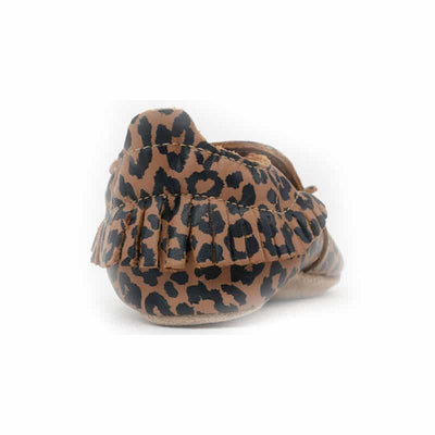 Bobux babyslofjes caramel leopard print