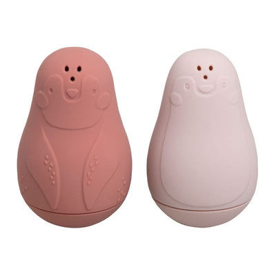 Baby's Only spuitfiguur pinguïns stone red oud roze