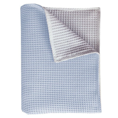 Bink Bedding deken dubbelzijdig Pique Blue - Wit