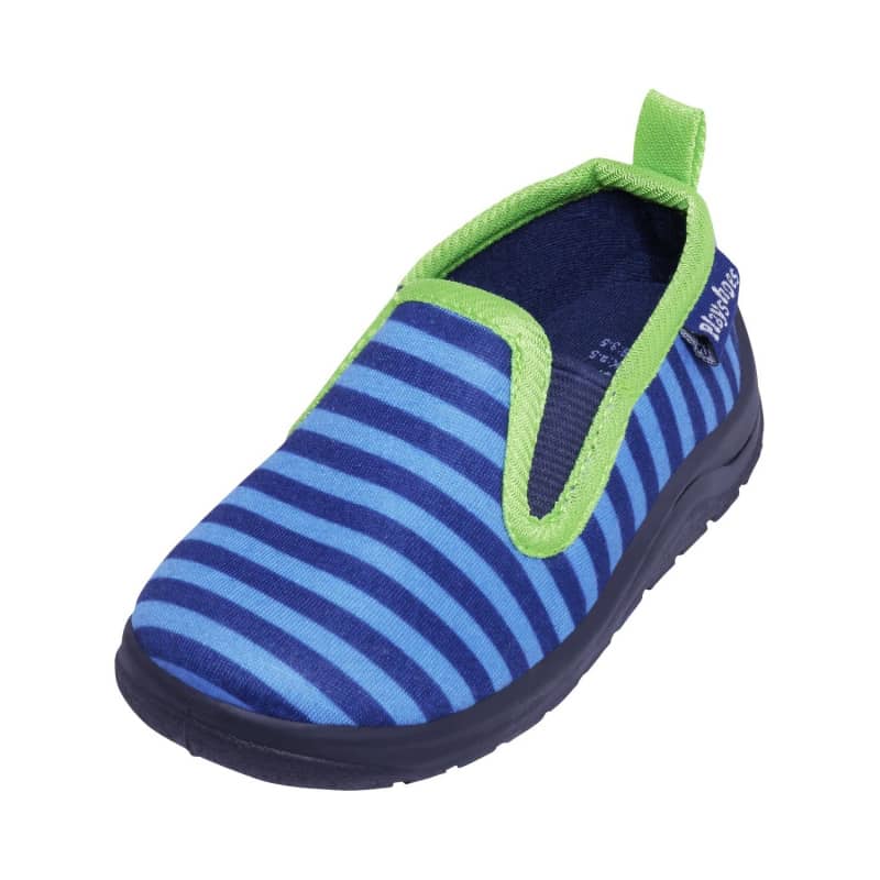 Playshoes pantoffels Streep Blauw Groen