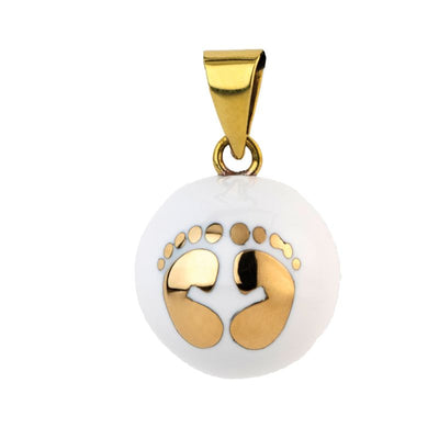 Bola hanger White with Gold Feet