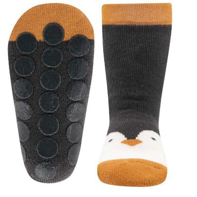 Ewers antislip sokken 2-pack pinguin grijs