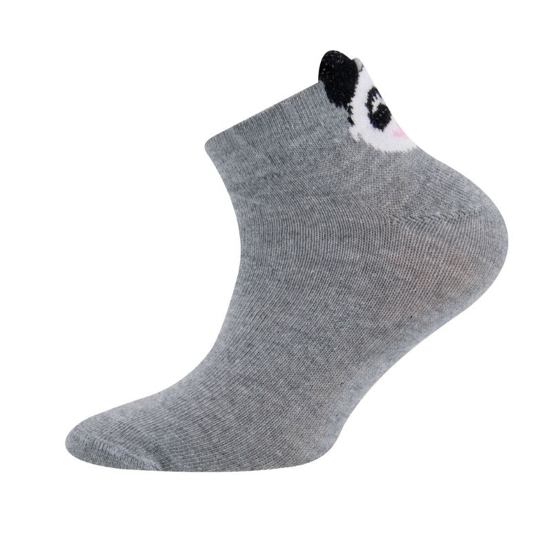 Ewers sneaker sokken 2-pack panda grijs