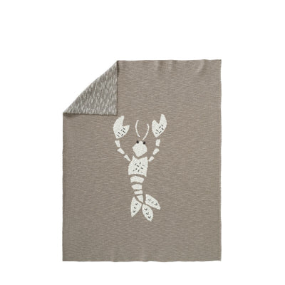 Fresk gebreide deken Lobster grey